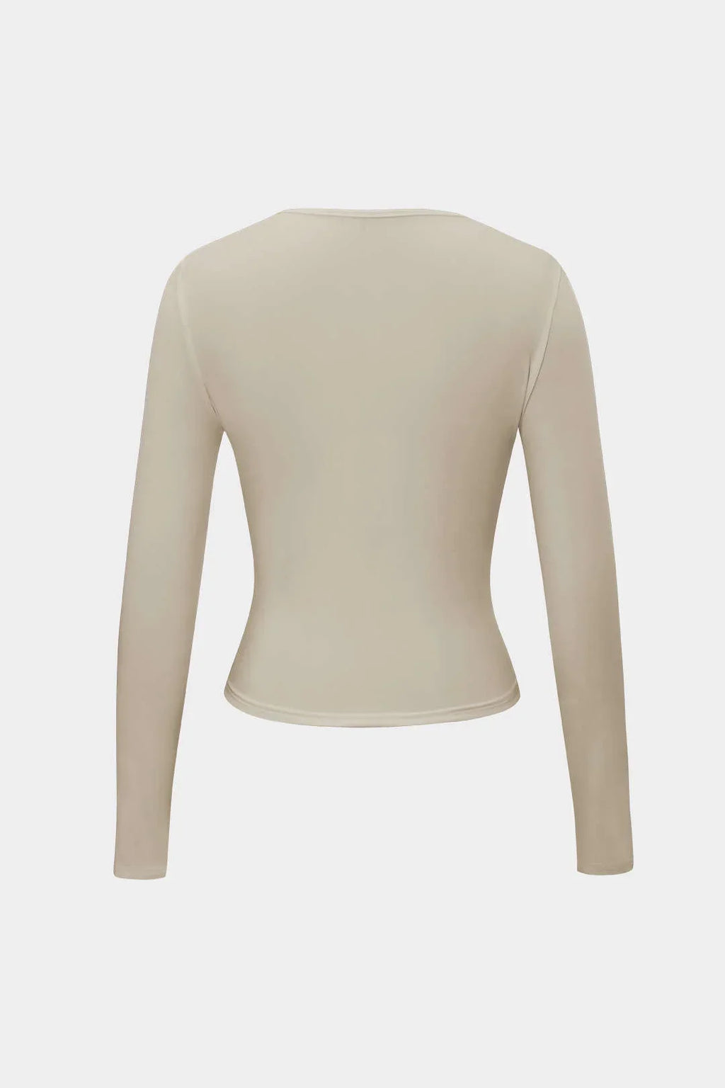 Long Sleeve Crew Neck Fitted Basic Top
