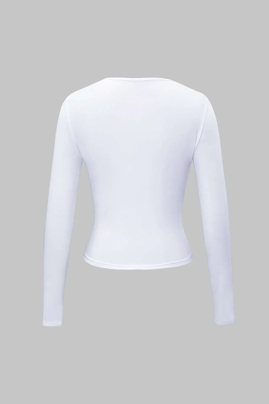 Long Sleeve Crew Neck Fitted Basic Top