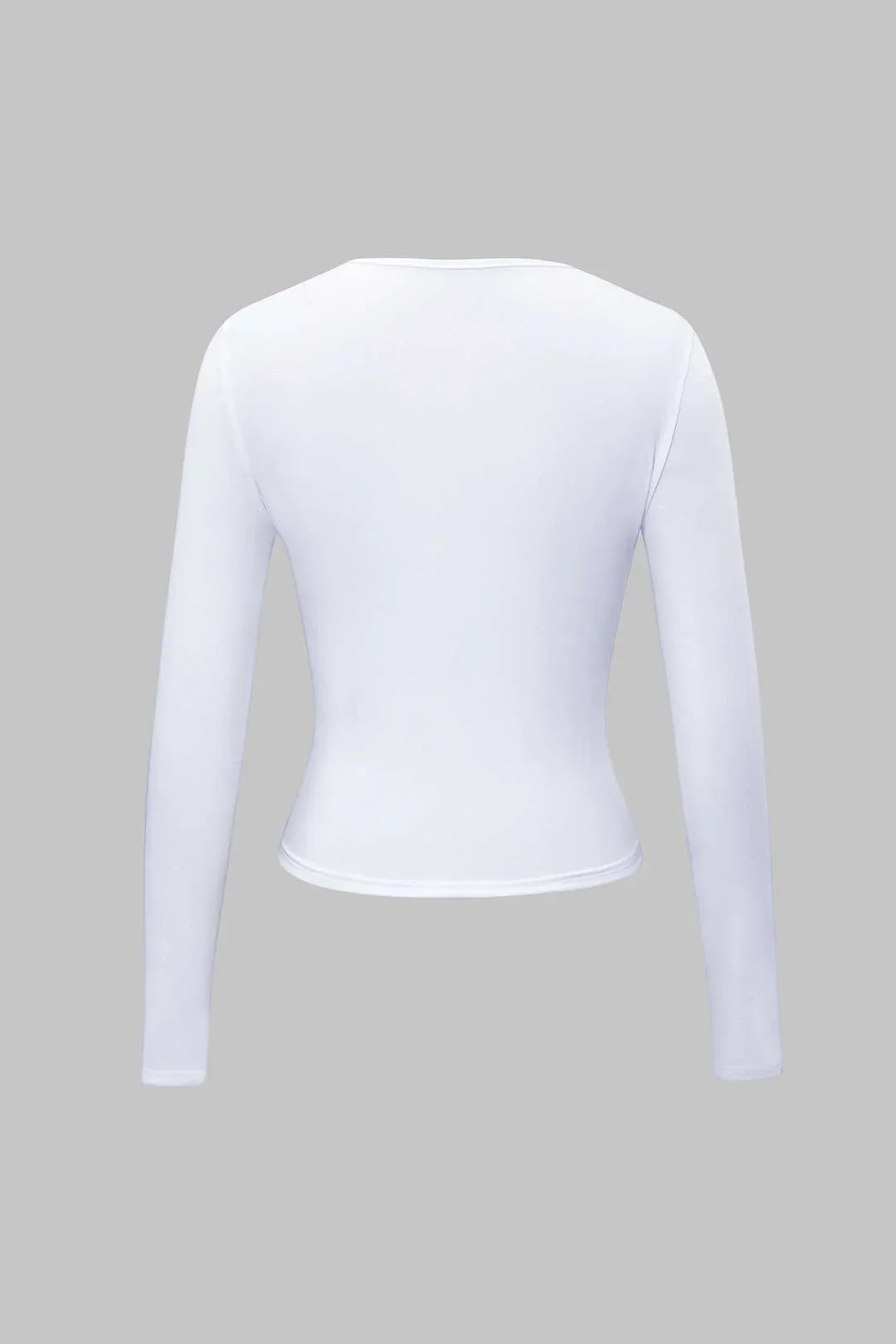 Long Sleeve Crew Neck Fitted Basic Top