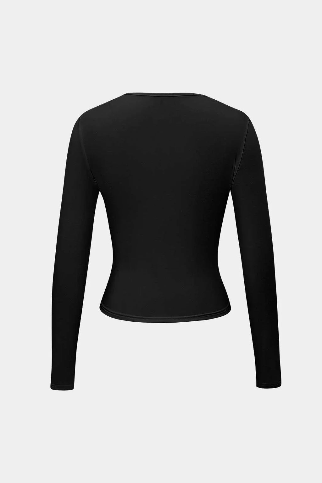 Long Sleeve Crew Neck Fitted Basic Top