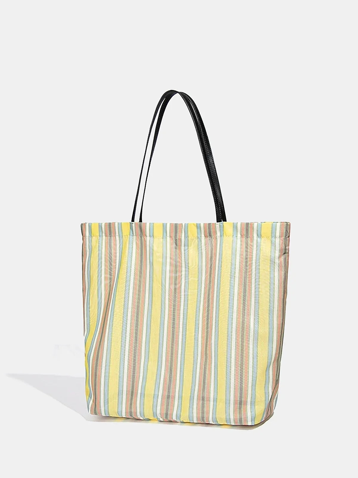 Multicolor Rainbow Striped Large Shoulder Bag
