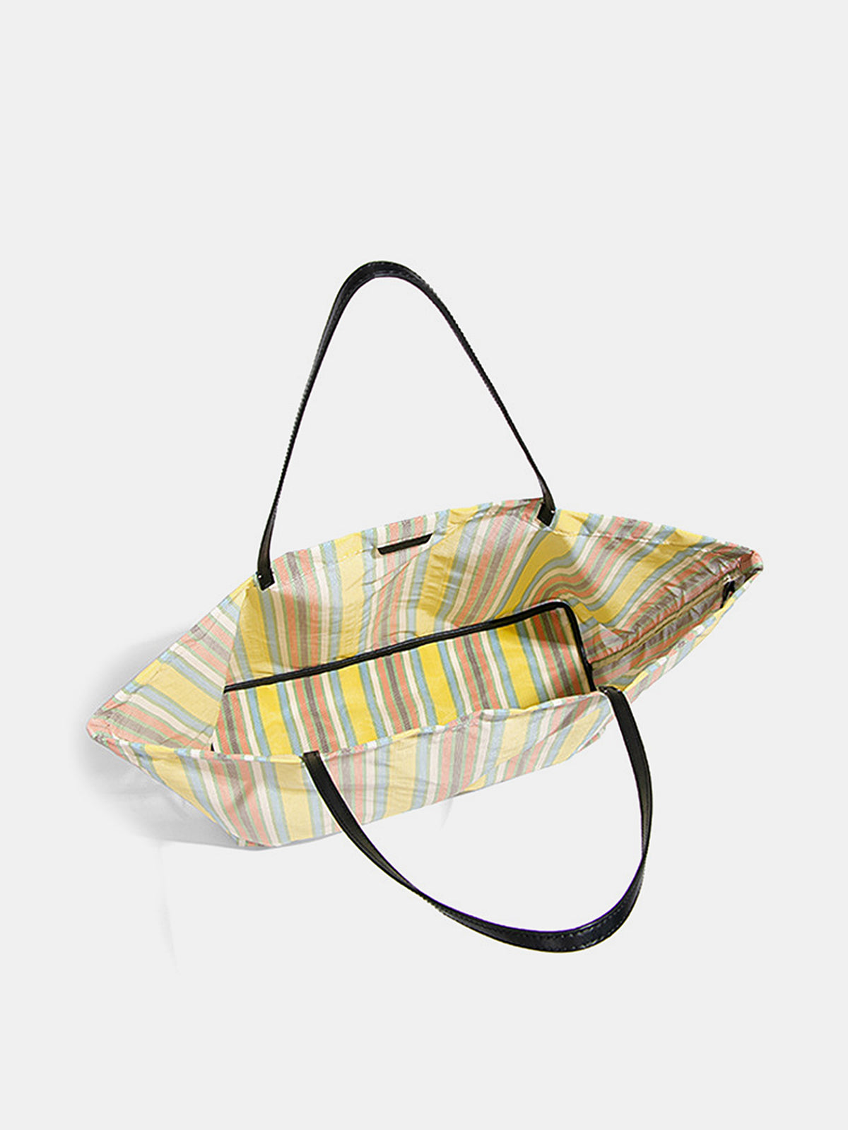 Multicolor Rainbow Striped Large Shoulder Bag