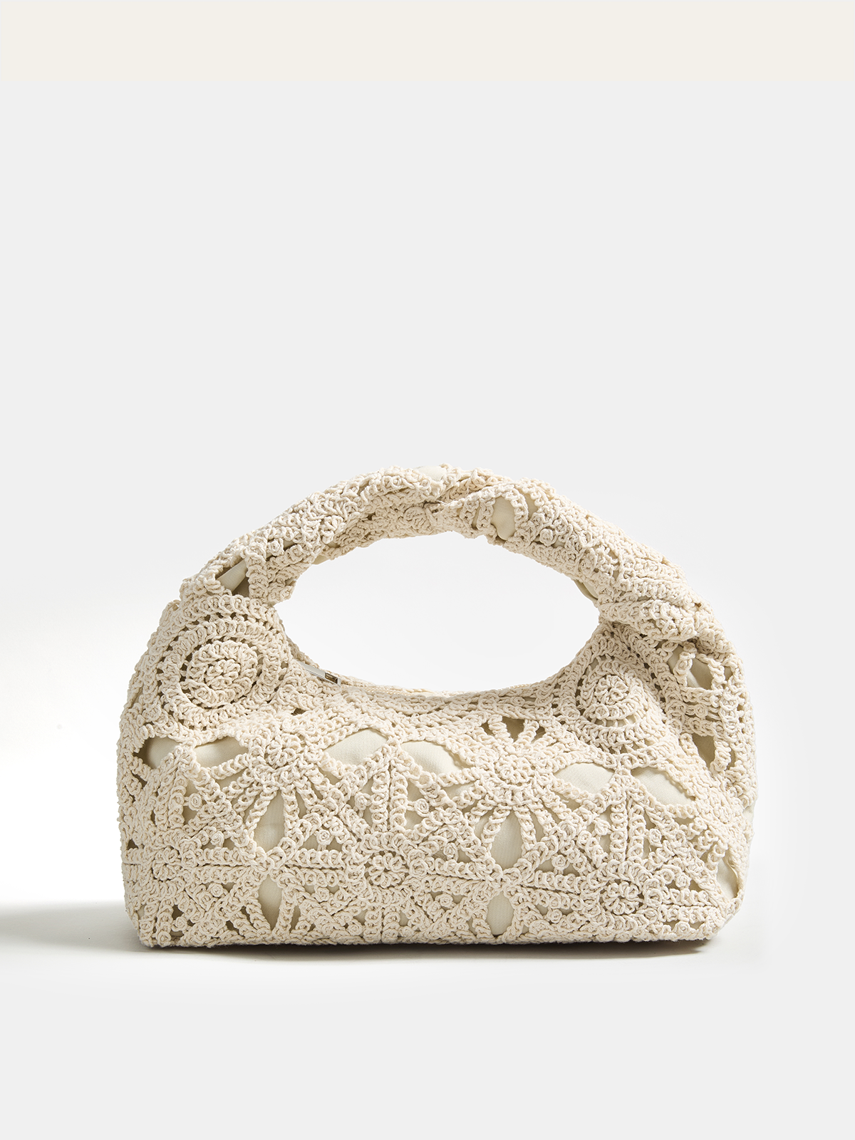 Off-White Crochet Hobo Bag