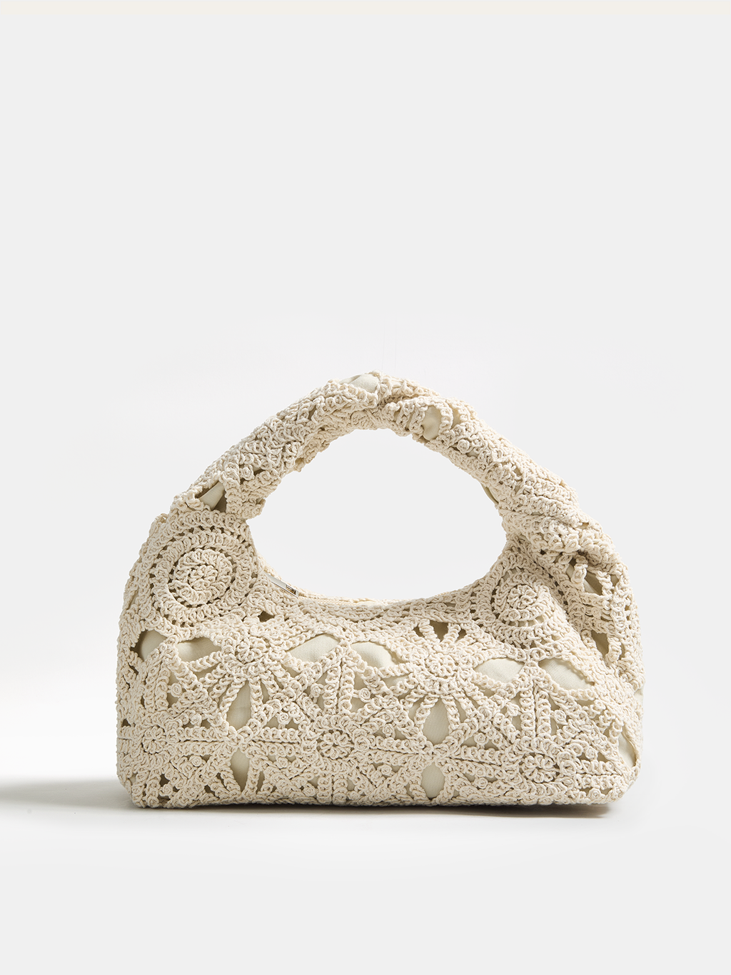Off-White Crochet Hobo Bag