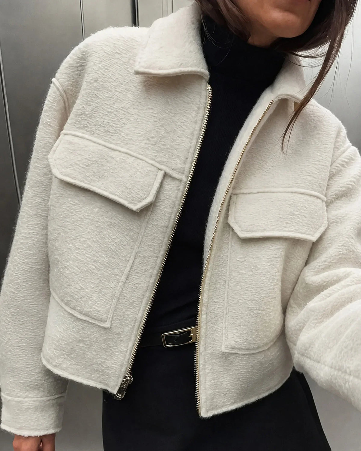 Off-White Oversized Zip-Up Jacket