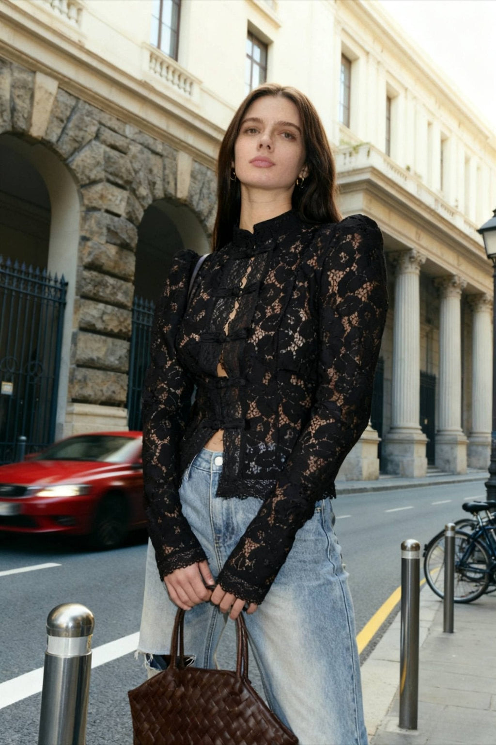 Open Lace Relaxed Blouse