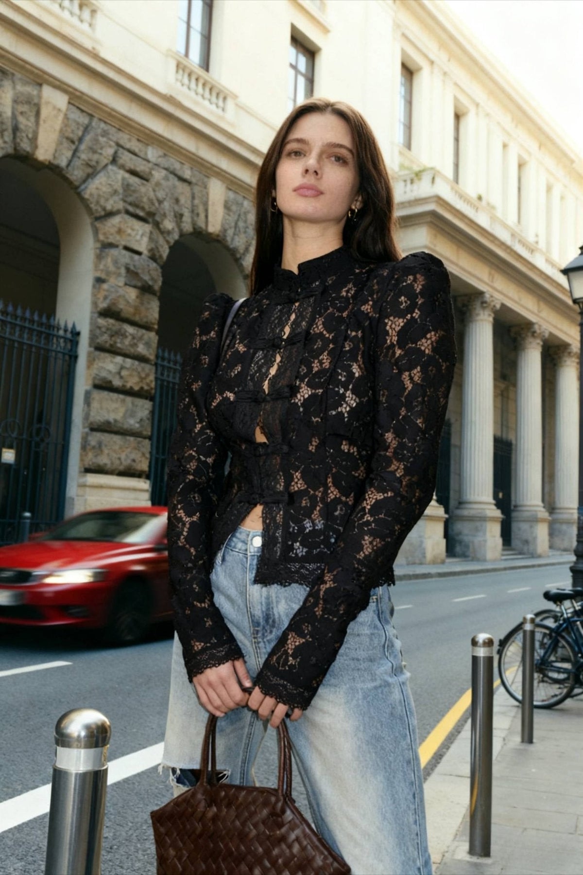Open Lace Relaxed Blouse
