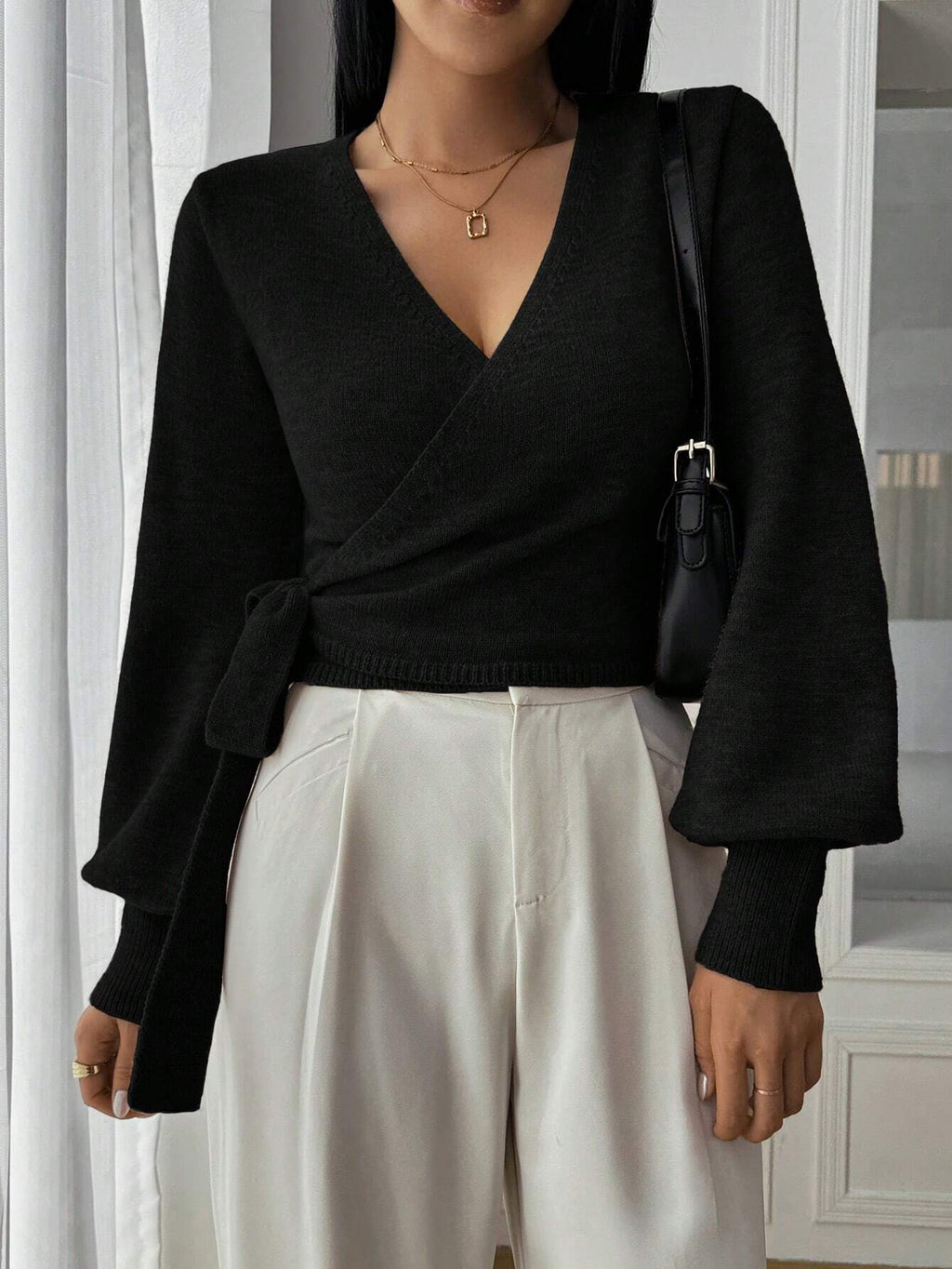 Relaxed Open Front Knit Cardigan