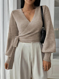 Relaxed Open Front Knit Cardigan