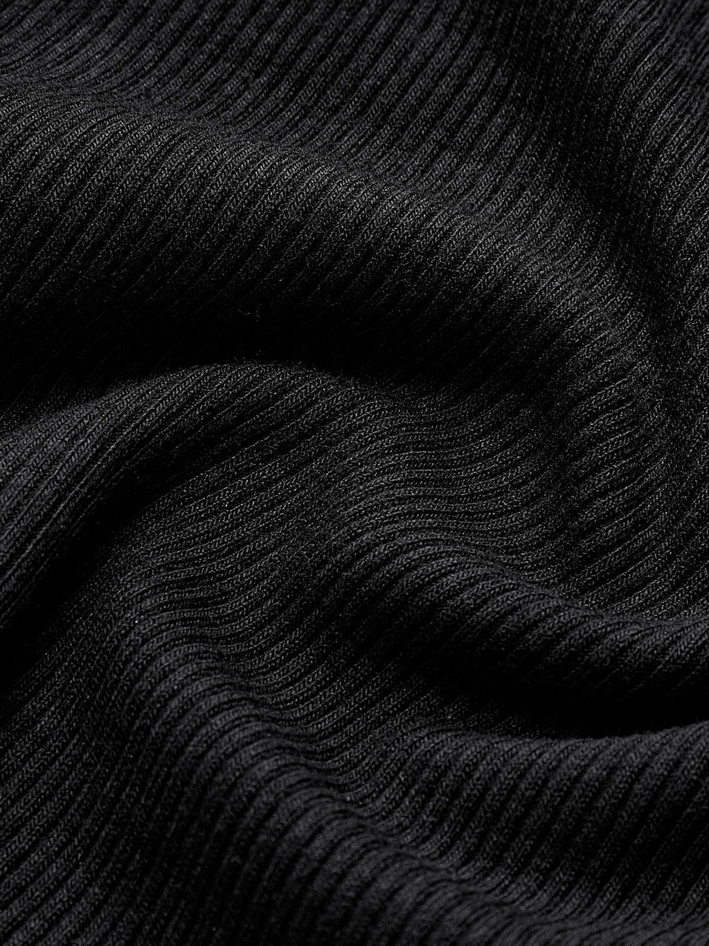 Ribbed Fitted Long Sleeve Top with Piping