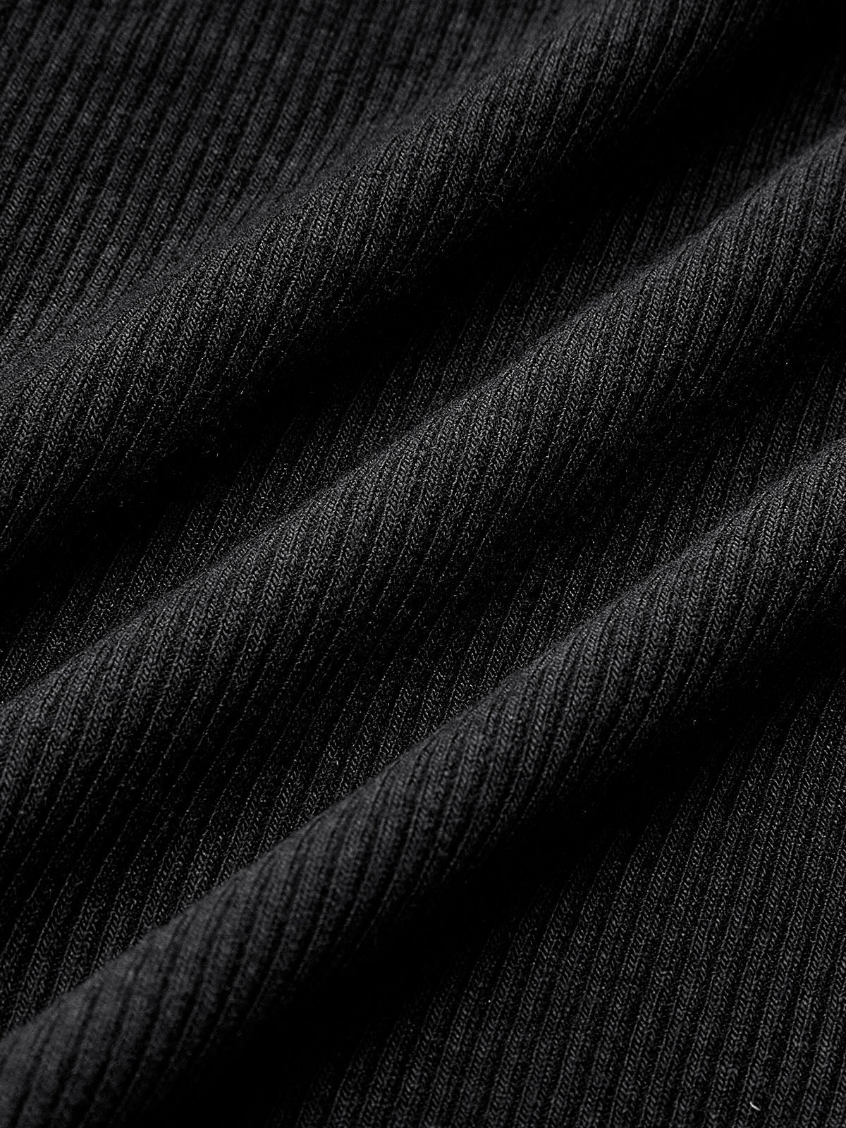 Ribbed Fitted Long Sleeve Top with Piping