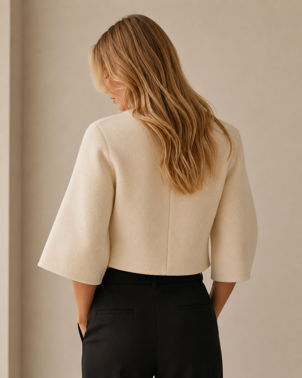 Short Sleeve Cropped Knit Bolero Cardigan