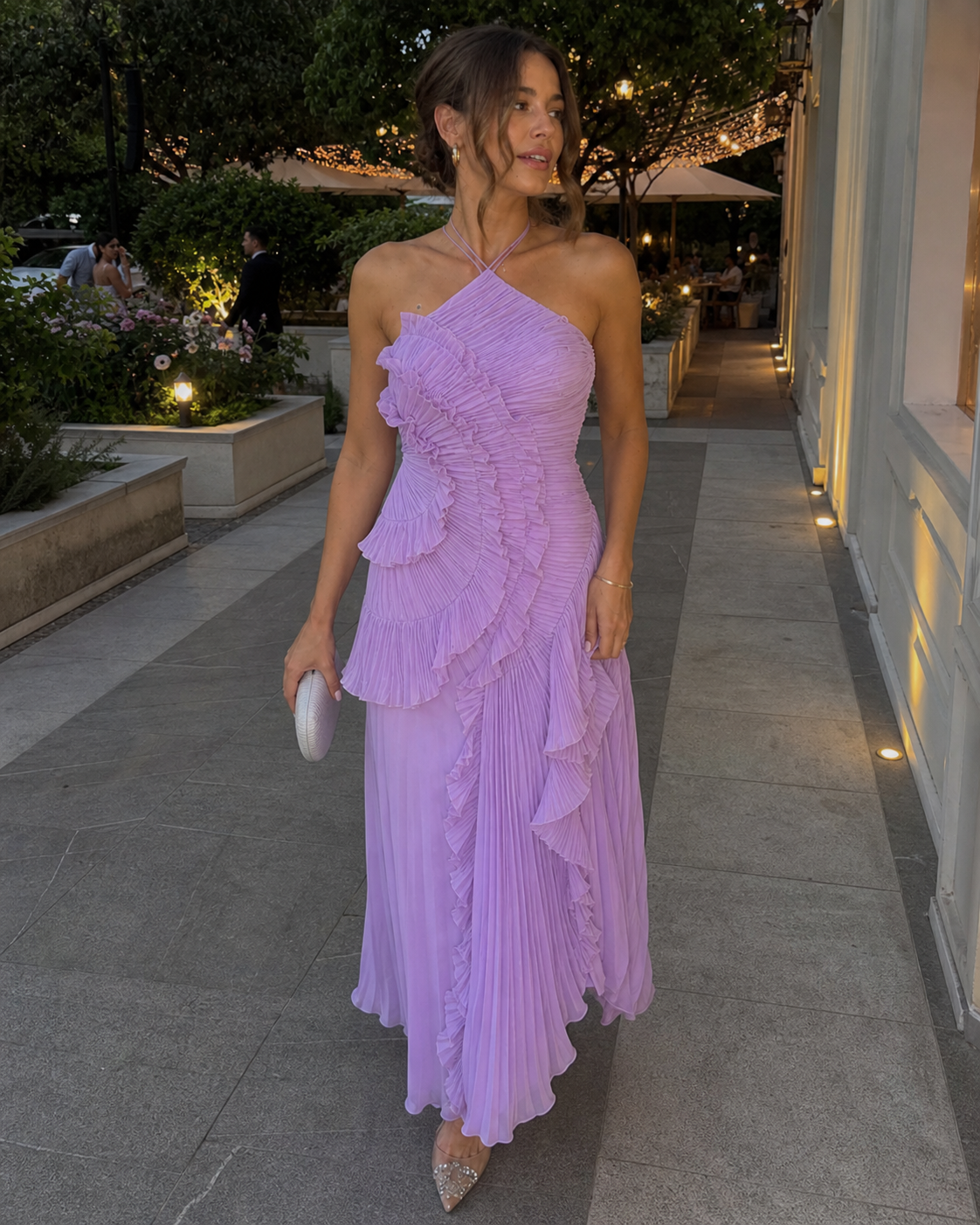 Tiered Ruffle Sleeveless Maxi Dress