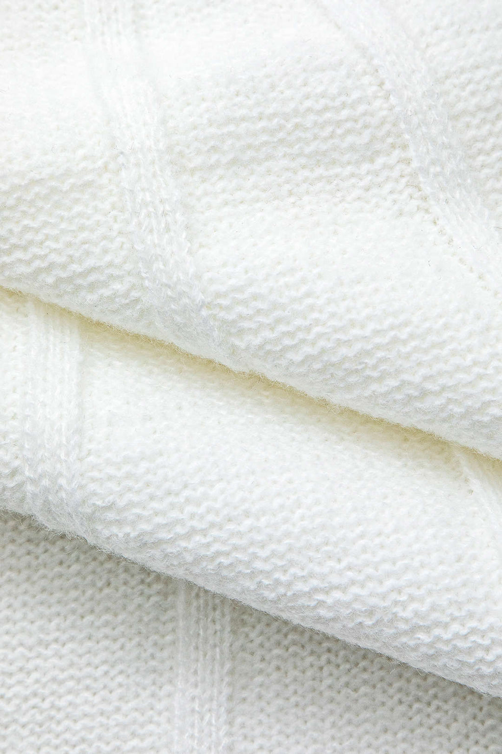 Turtleneck Batwing Sleeve Textured Knit Sweater