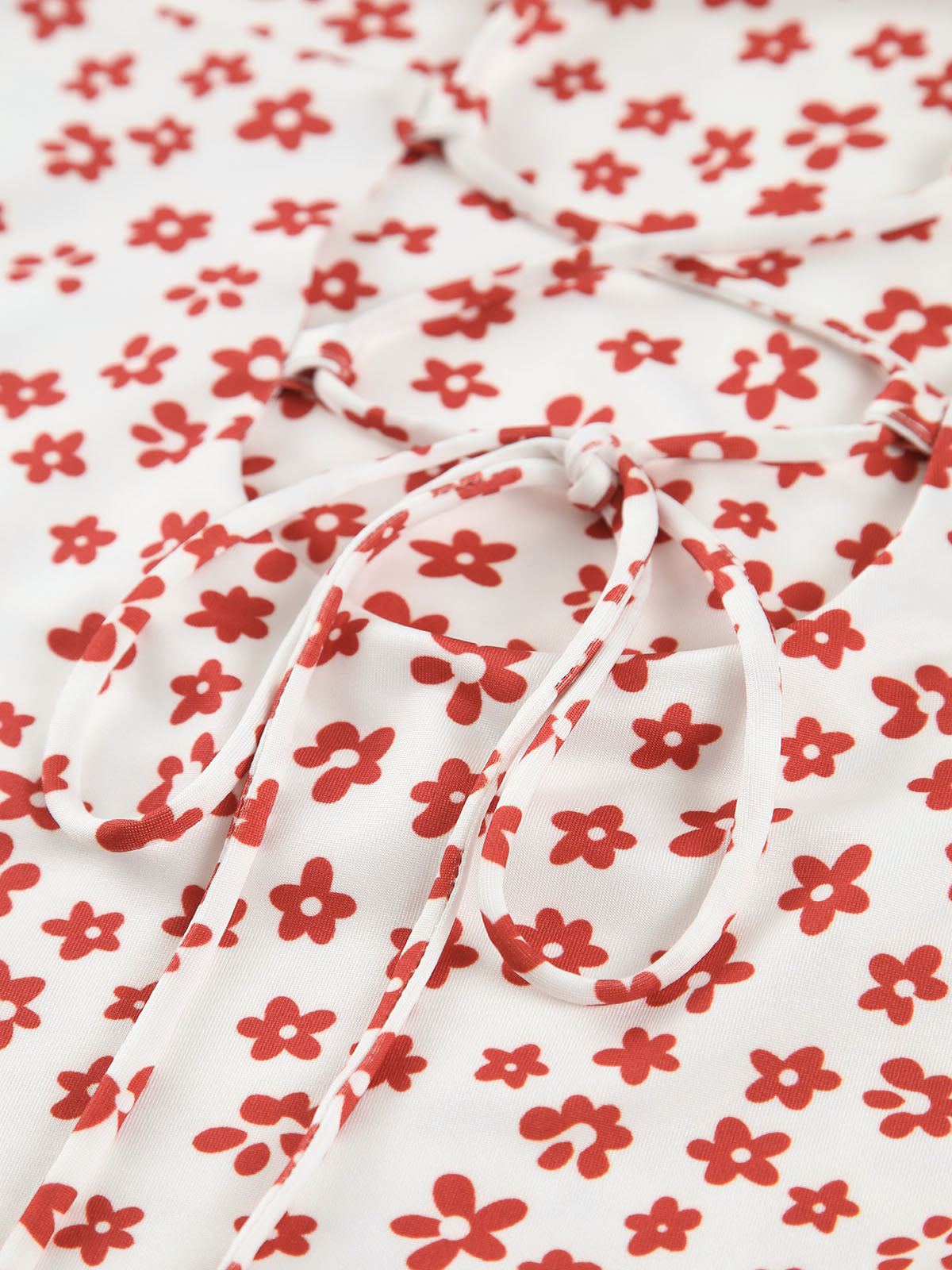 White Floral Jersey Maxi Dress with Crisscross Straps