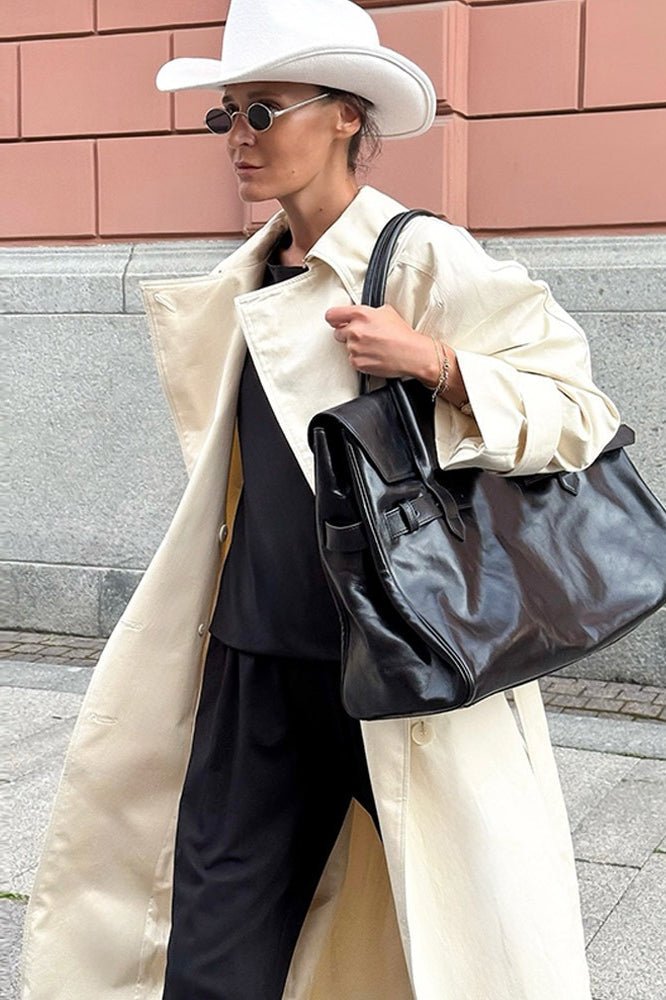 White Long Belted Trench Coat